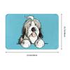 Custom Happy Bearded Collie Dog Doormat Mat Anti-Slip Pet Animal Bath Kitchen Bedroom Rug Carpet 40*60cm