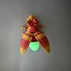 3D Printed Firefly Ornament Cute Magnetic Firefly Figurine with Glow-in-the-dark Tail Colorful Firefly Refrigerator Magnet for Home Decor Fun Gift