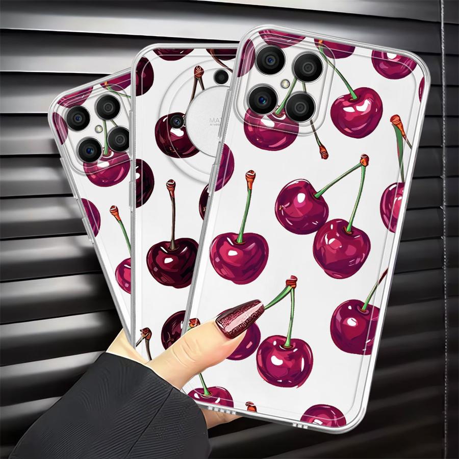 Case for Honor X9a X9b X8a X7b X8 90 Lite X8b Soft Phone Cover Fruit Cherry