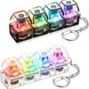 4-Button Fingertip Keyboard Keychain Rgb Keyboard Fidget Toy With Lights For Stress Relief Decompression Calming