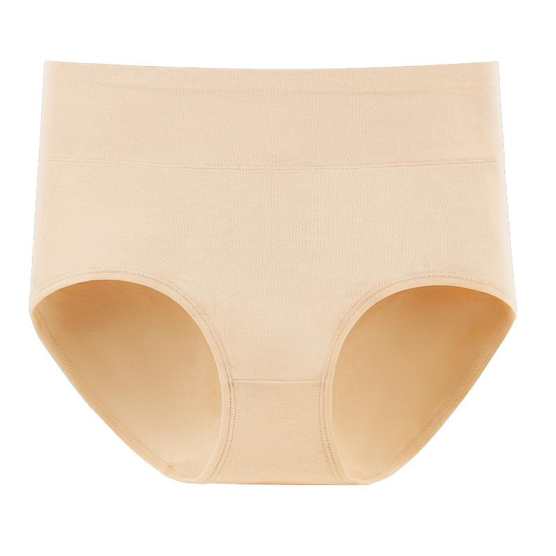 Female Spring and Autumn Cotton Abdominal Close Skin Breathable No Trace Middle Waist Triangle Briefs