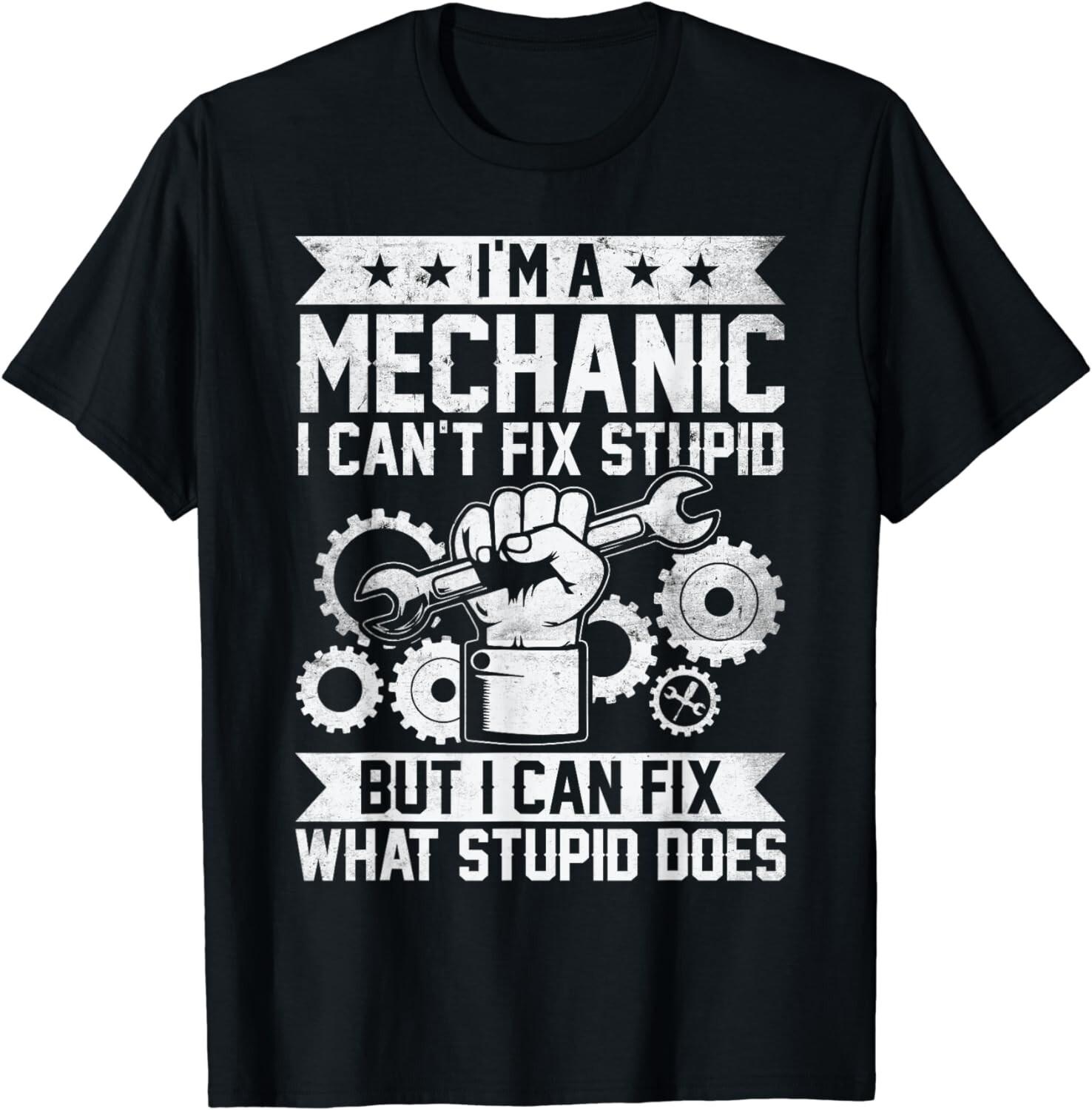 Funny Car Mechanic Engineer Men Women Auto Mechanic Gift Unisex T-Shirt XXXL