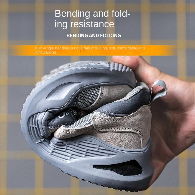 Labor Insurance Shoes, Smash-proof and Puncture-proof, Leather Soft-soled Steel Bag Head, Work Shoes, Safety Shoes