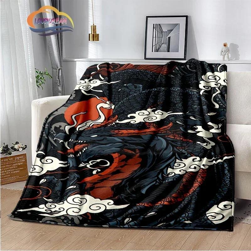 Dragon Blanket 3D Printing Animal Art Soft and Comfortable Sofa Bed Bedroom Decorative Bedspread Travel s