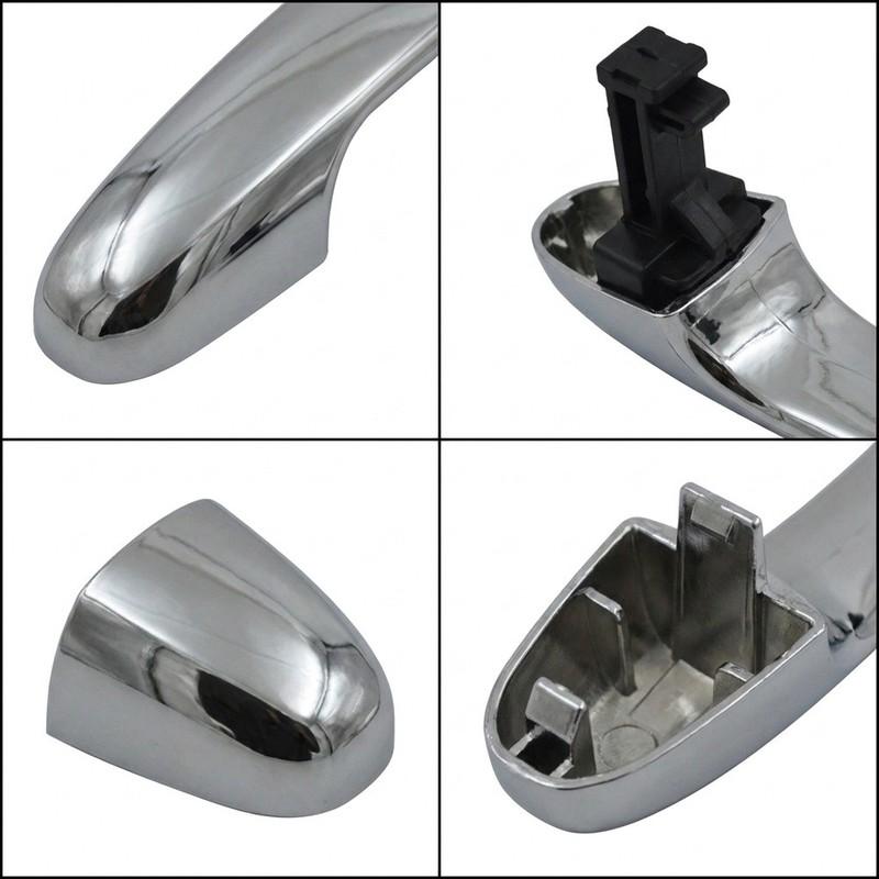 Front Right Exterior Door Handle for Fiat 500L 2014 2015 2016 2017 Chrome Finish Compatible with Original Equipment