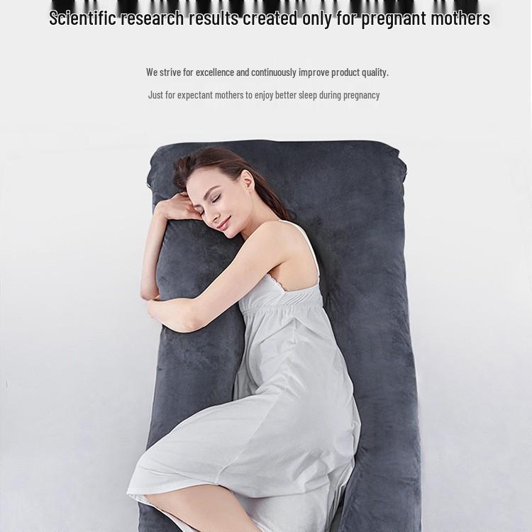 U-Shaped Cotton Pregnancy Pillow – Washable Side Sleeper Cushion for Safe Sleep