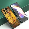 Custodia per telefono in silicone nero con arte Gustav Klimt Il Bacio per Xiaomi Mi 9 SE 8 10T 11 12 13 Lite 9T 11T 12S 12T 13T 14 Pro 5G NE 11i 12X