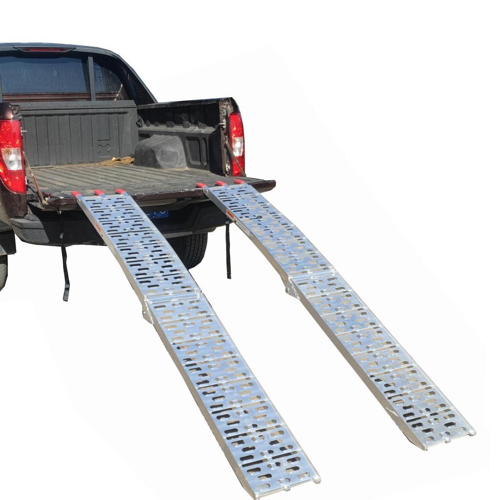 Aluminum Alloy Telescopic Slope Climbing Ladder for Motorcycle and Wheelchair Transport.
