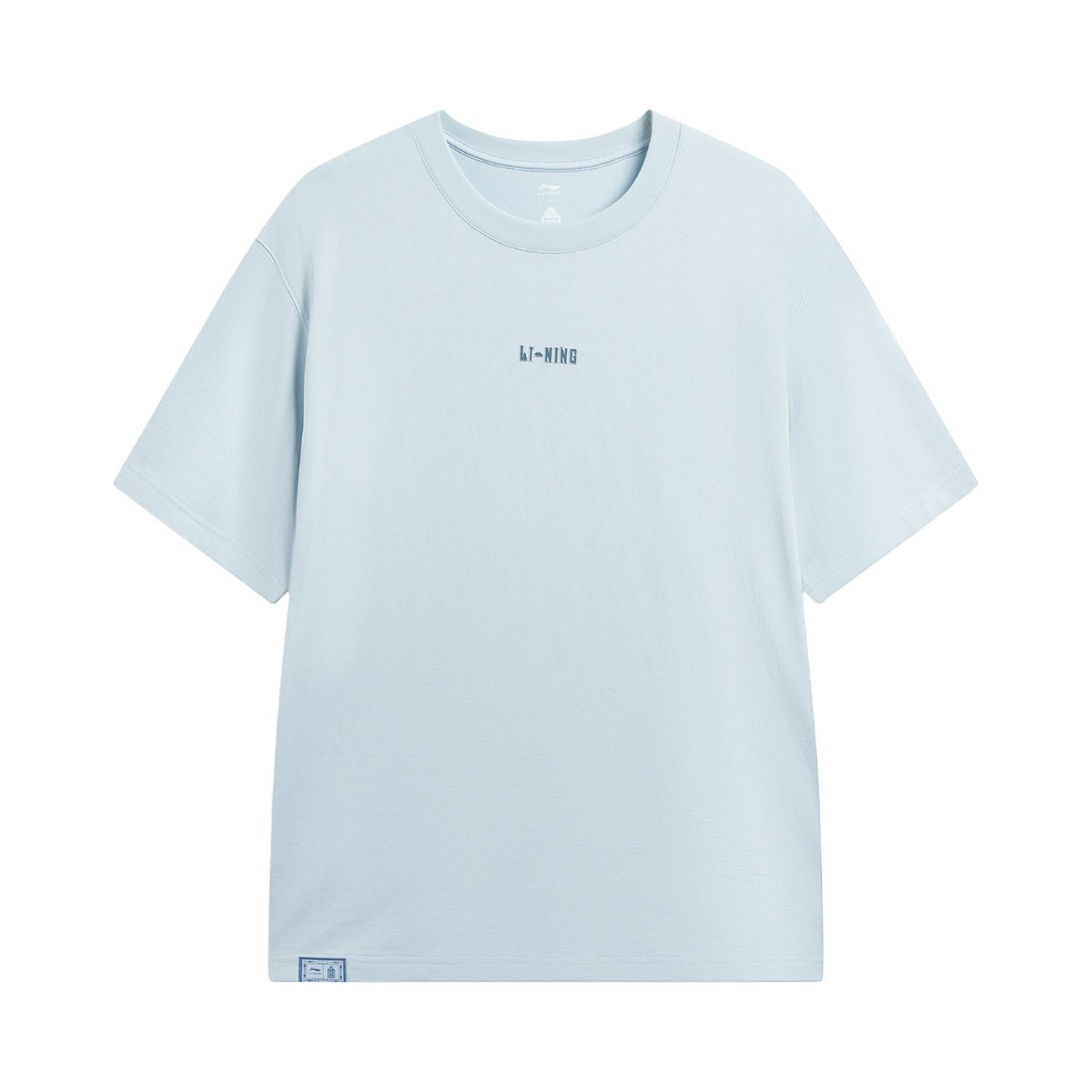 Li-Ning Round Neck Letter Pattern Couple Loose T-Shirt Unisex tops AHSW407-2 S