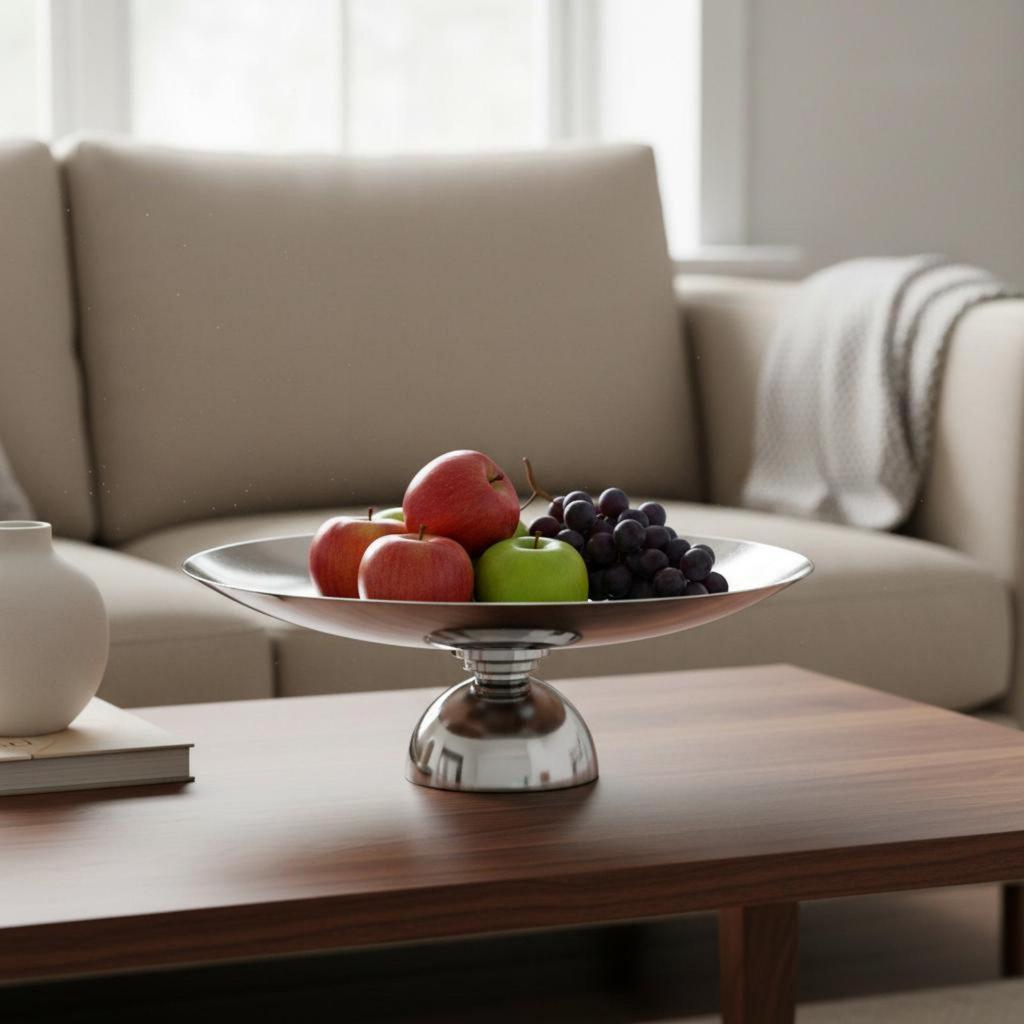 Stainless Steel Fruit Dish Multi-Purpose Tableware Mirror Finish for Living Room