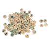 100pcs Mixed Printing Wooden Buttons 2 Holes Round Decorative Wooden Buttons for Sewing Craft