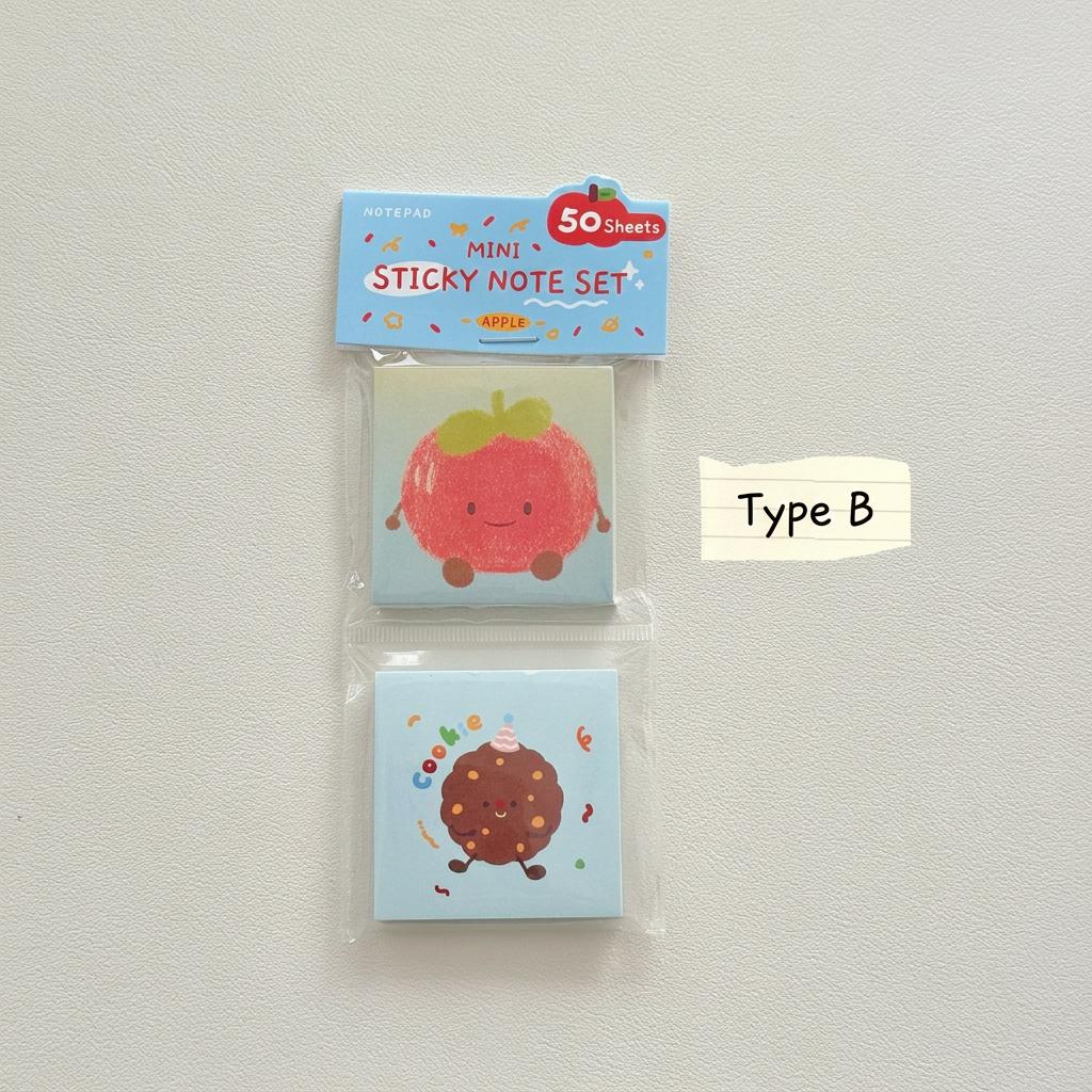 Non-Adhesive Notepad Decorative Food Themed Notepad Japanese Memo Japanese Mini Memo Pad For Office Workers On-The-Go Message