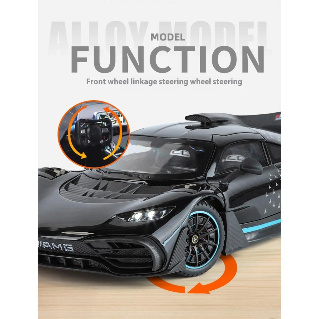 1/18 BENZ AMG ONE Alloy Super Sports Car Model Sound and Light Boy Toy Car Model Figure Birthday Gift Collection Desk Decoration