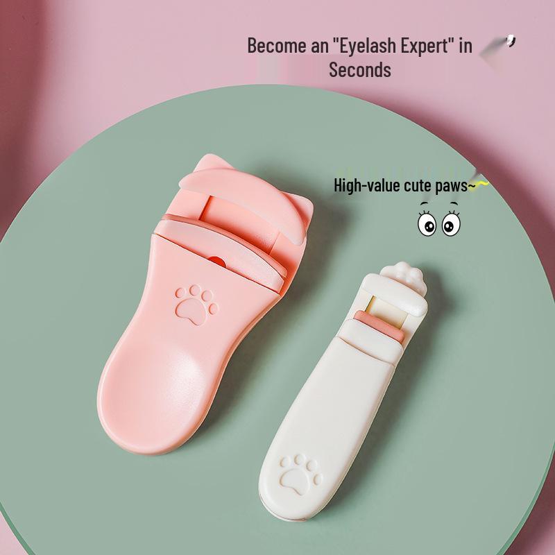 Kelly Cat Paw Eyelash Curler Set for Long-Lasting Natural Curl - Beginner-Friendly Partial Sectional Clip