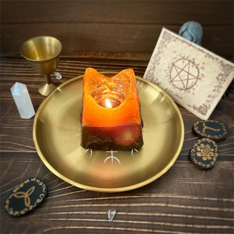 Zinklegierungen Kerzenhalter Tablett Schmuck Kristall Aufbewahrungstablett Organizer Tarots Kerzenständer Platte Dekorativ Teelichthalter