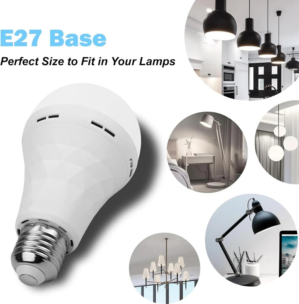 HOMEFISH USB led Bulb e27 Rechargeable Light Bulb Smart Battery BulbTouch Control Dimmable LED Bulbs with Timing