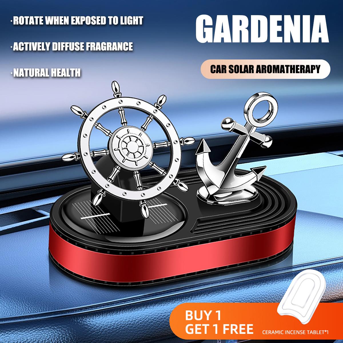 

1PCS Ship Anchor Car Air Freshener Solar Rotating Lasting Car Interior Dashboard Center Console Decoration Accessories красный