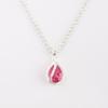 Pink Tourmaline Gemstone 925 Sterling Silver Jewelry Zircon Pendant For Gift CZP-7-13