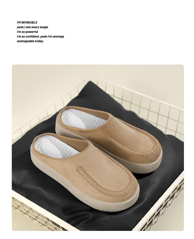 Sabots Birken pour hommes, modèle 2025, sans talon.: Chaussures décontractées tendance à semelles épaisses qui augmentent la hauteur