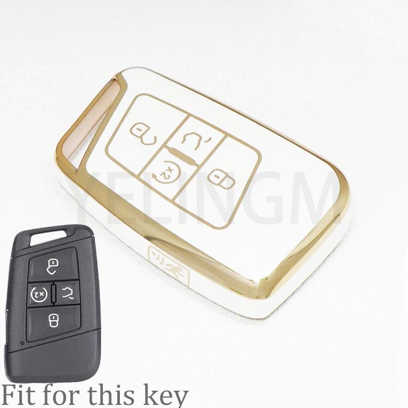 5 Button TPU Smart Key Case Cover for Volkswagen VW 2018 Atlas Tiguan Golf 7 Magotan Fob Remote Holder Shell Keychain