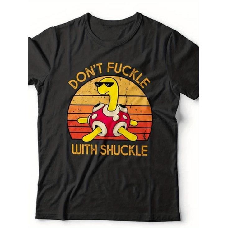 Don T Mess with Shuckle T-Shirt Cute Humorous Thug Life Anime Manga Poke S чёрный