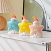 Warm Ambient Star Night Light Ceramic Material Table Ornament Festive Ceramic Lamp  Interior Spaces
