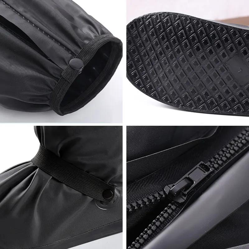 Fashion Rain Shoes Cover Men Women Waterproof Shoes Cover Protection High Cylinder Wear Resistant Light Rain Boot Accessories