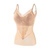 Lace Abdominal Binder Vest with Chest Pads – No Bra Needed for Body Sculpting & Tummy Control
