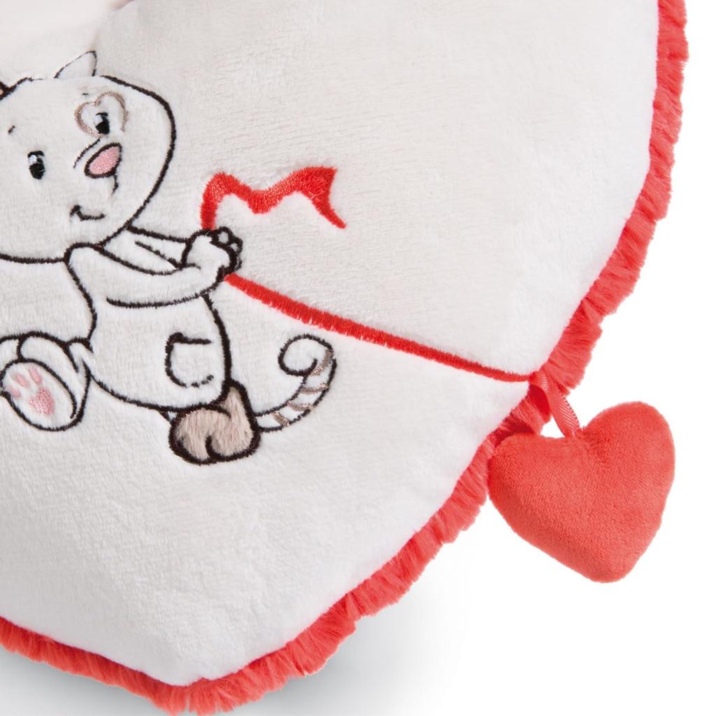 NICI Cushion Love Cat Heart 26x22cm