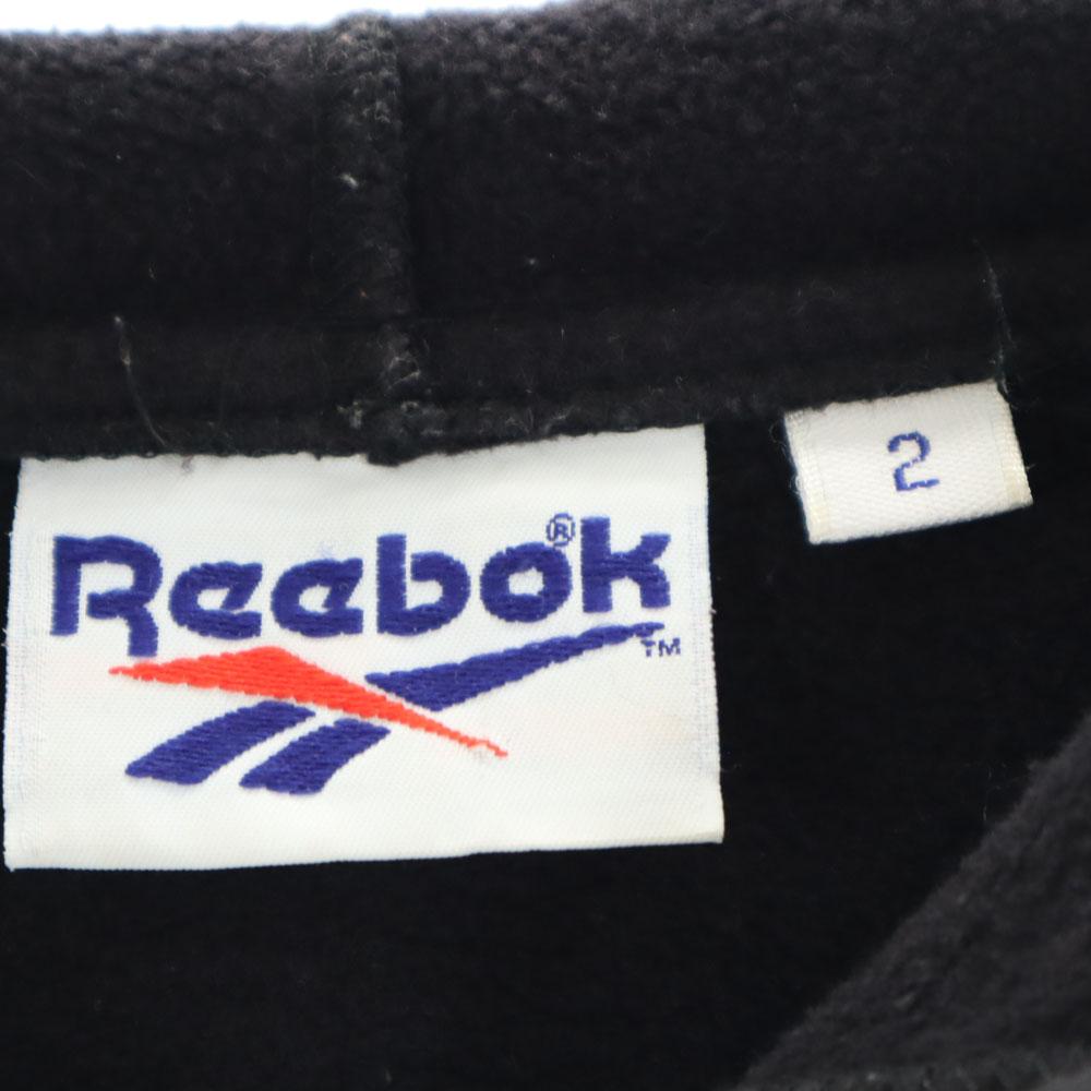 Reebok 90s Old Back logo Long sleeve Sweatshirts 2 black Back brushed Men's Used