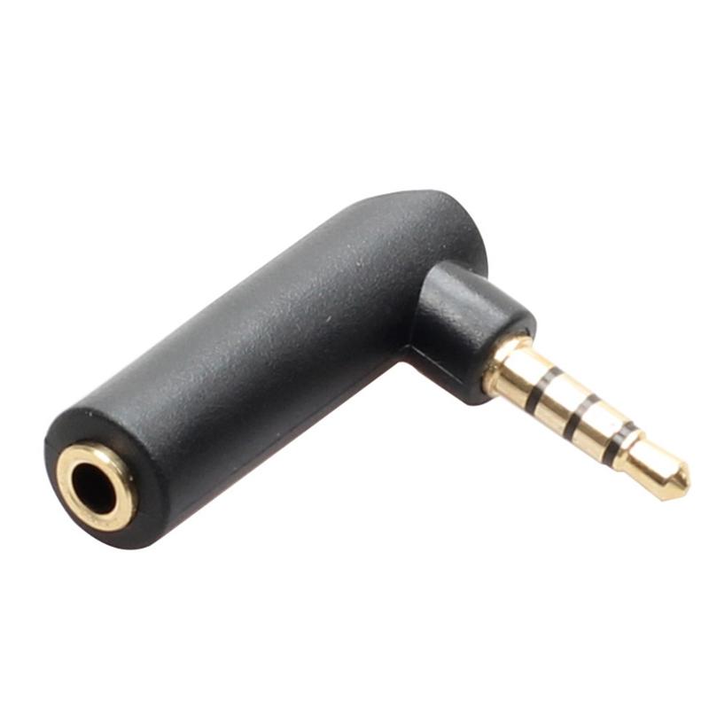 Headphone Splitter 90 Degree Right Angle Plug 3.5mm Angle Male To Female Adapter Stereo Accessories