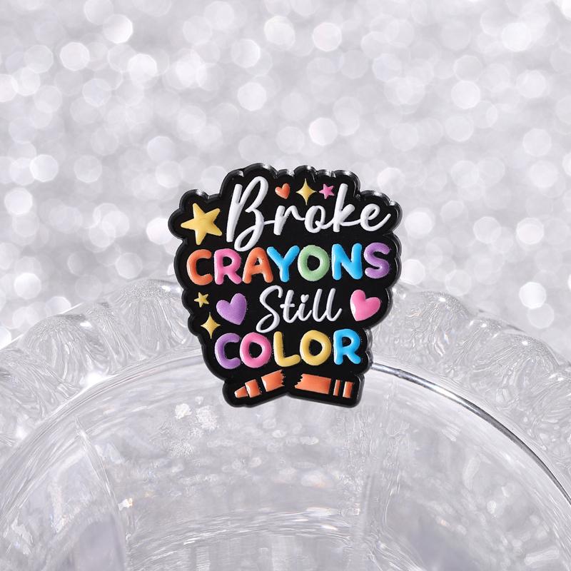 Broke Crayons Still Color Enamel Pins Picture Book Brooches Lapel Badges Cartoon Quotes Jewelry Gift for Friends