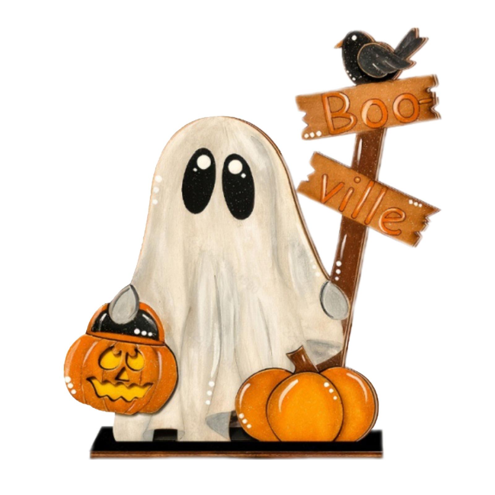 

Хэллоуин Призраки Полки Призраки Домашний Декор Деревянные Поделки Украшение One Size