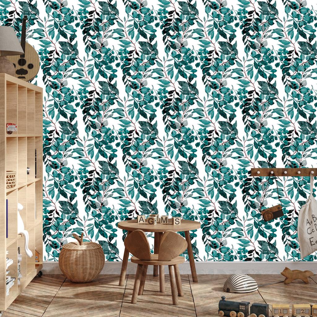 Painted Leaves Wallpaper for Living Room and Bedroom 50x1000