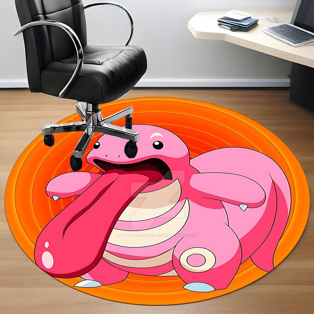 1PC Slime, Pokémon Office Round Rug, Non-slip, Soft and Durable Office Rug for Interior Decoration, Perfect for Office, Beautiful Decoration