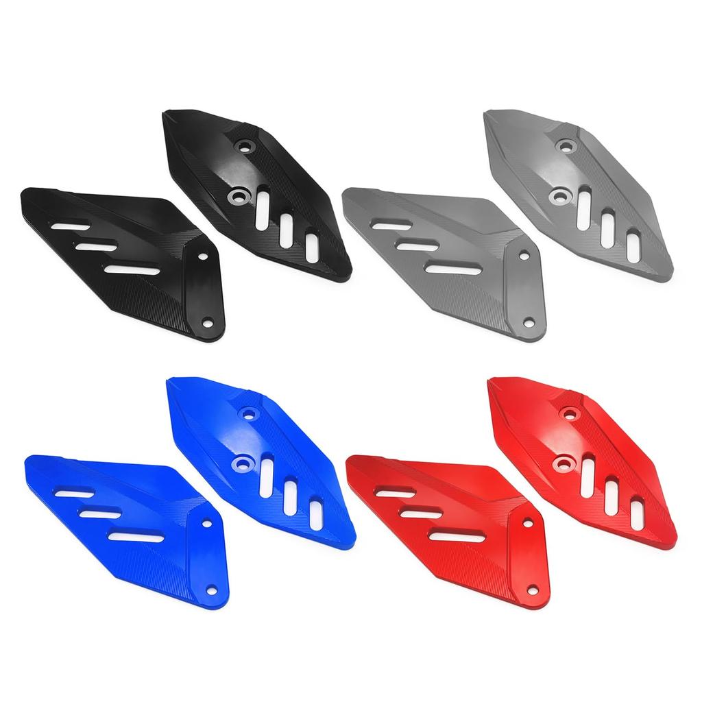 Lavitin Motorcycle Aluminum Foot Pedal Wing Foot Peg Footrest Heel Guard Cover Protector Kit