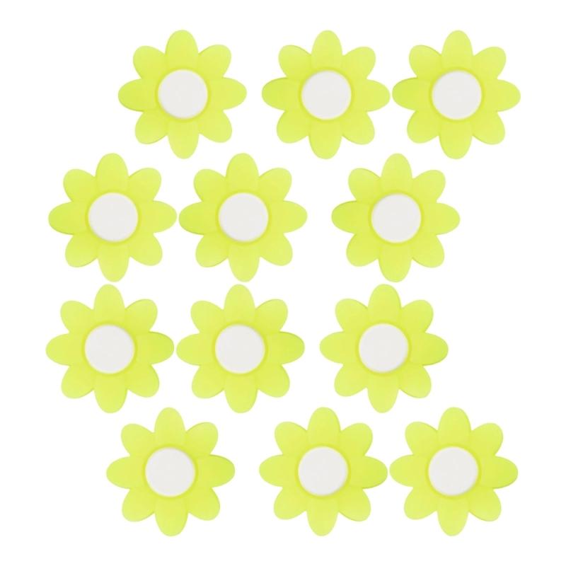 12Pcs Flower Shape Tennis Racket Shock Absorbers Silicone Vibration Dampeners Racket String Shock Absorbers Enduring