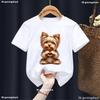 Lustiges Yorkshire Terrier Hund Druck T-Shirt Mädchen Mode Harajuku Kawaii Kleidung Hund Haustier T-Shirt Jungen Süße JungenMädchen Kleidung