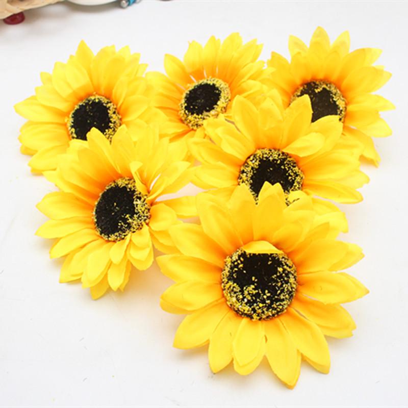 Silk Sunflower Artificial Flowers for DIY Wreaths, Home Décor & Photography Props