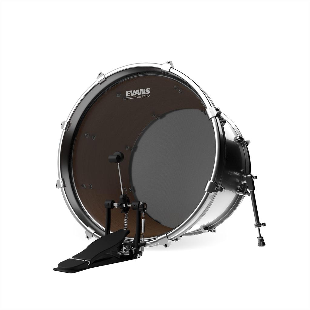 EVANS Bass Drum Head BD18SO1 18" dB Zero High Sound Absorption Black Mesh ShockWeave Mesh 1-Ply