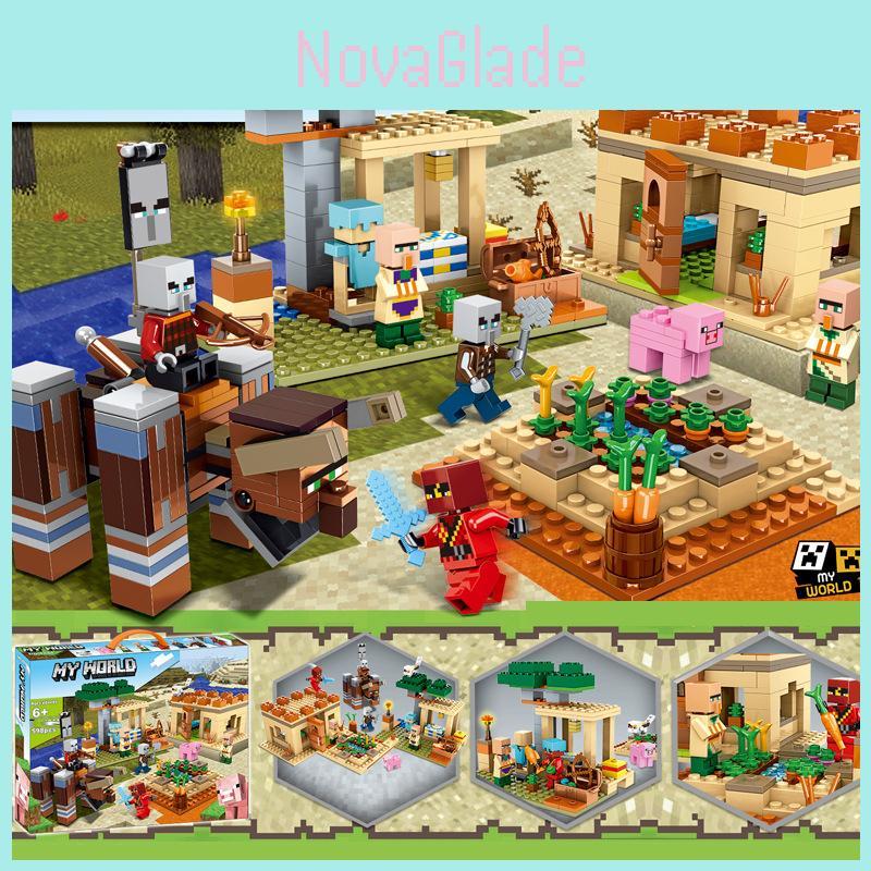 Compatible Lego My Villagers Attack 21160 Building Blocks Toy Set For Kids 800 Pieces