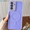 Matte Magnetic Wireless Charge Case for Samsung Galaxy S25 Ultra S24 FE S23 Plus A56 A36 A26 A17 A07 Magsafe Hard Cover