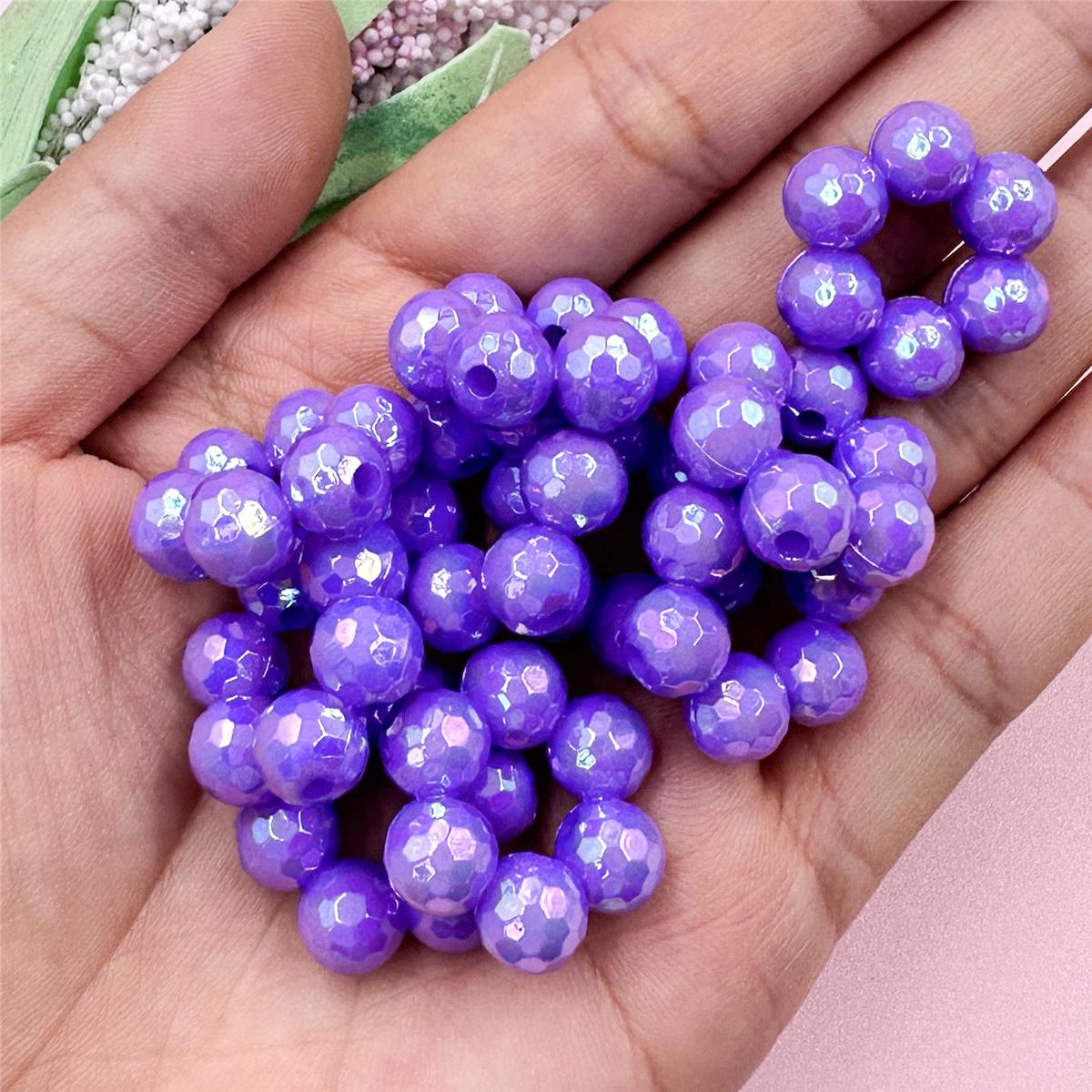 

Товары для вечеринки, акриловые ожерелья, браслеты, 10 шт., изготовление ювелирных изделий, сделай сам, 21,7*8,2 мм, модные 9 цветов, круглые свободные бусины фиолетовый