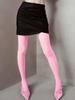 Women'S Pink Velvet Tights - Office Softness Redefined Plush Fine-Knit For A Confidently Feminine Commute Or Day Out
