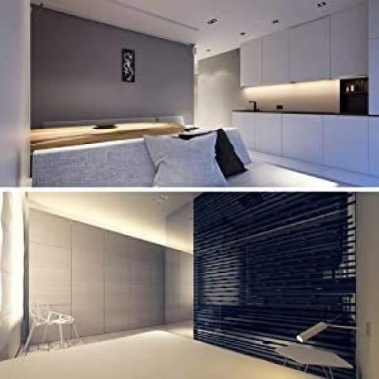 100V Waterproof LED Strip Light, 120 LEDsm, Ambient Lighting, No Wiring Required, Plug and Play (5m, White)