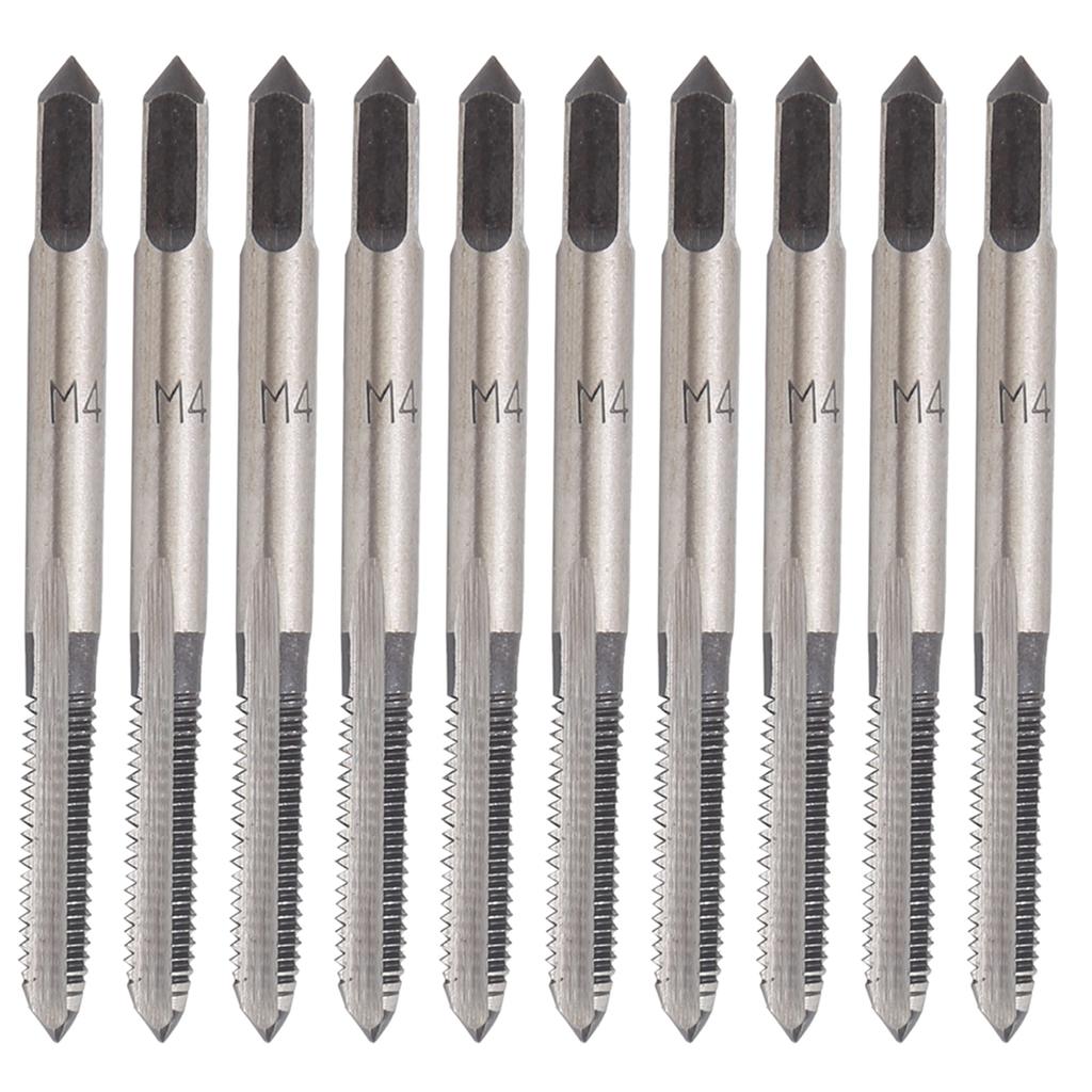 10Pcs Metric Tap Manual M4 Carbon Steel Hardware Machine Tools Industrial Supplies