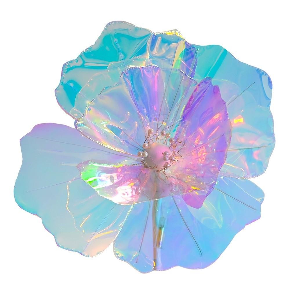 New 3D Holographic Butterfly Colorful Handmade Art Window Display Stage Layout Giant Flower Decor Party Decorations