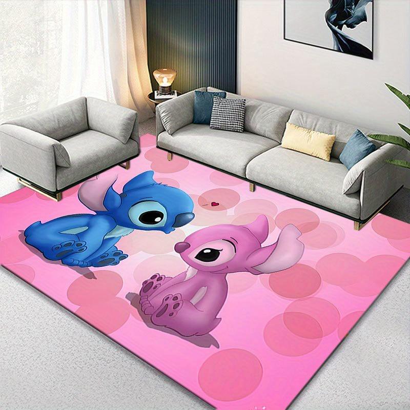 1 Stück Disney Lilo und Stitch Muster Teppich Läufer Rutschfester Teppich Handwaschbar Fußmatte Geeignet für Wohnzimmer Schlafzimmer Heimdekoration