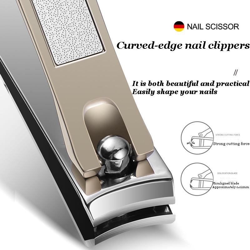 Stainless steel nail clipper set, home nail clippers, nail grooves, eagle-beak nail clippers, pedicure and nail care tools