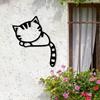 Witch Cat Metal Wall Art Mystical Feline Statue Home Decor Gift
